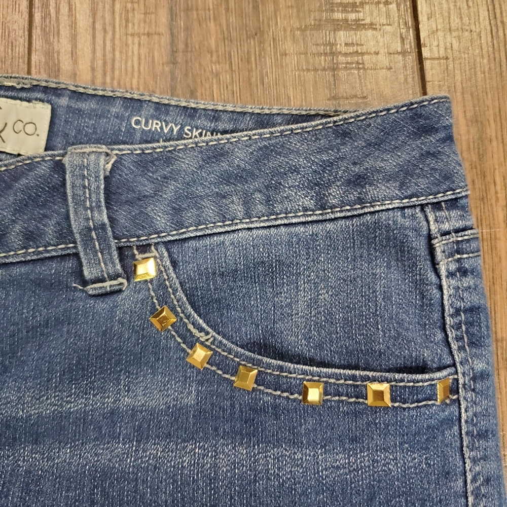 S & Co Skinny Curvy Stretchy Ankle Jeans - Picture 3 of 5